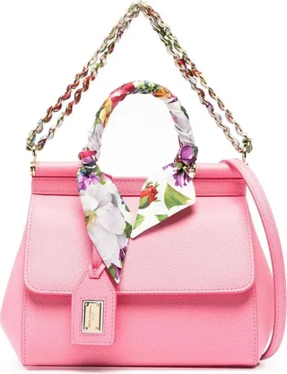 Pink Small Sicily Scarf Cross Body Bag
