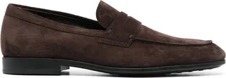 Almond-Toe Suede Loafers