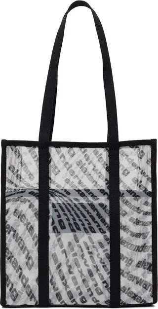 Alexander Wang White & Black Small 'The Freeze' Tote