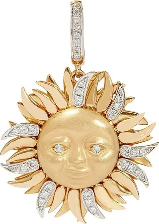 Mythology 18K Yellow Gold & 0.13 TCW Diamond Sun Charm