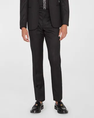 Men's Lurex Greca Monogram Tuxedo Pants