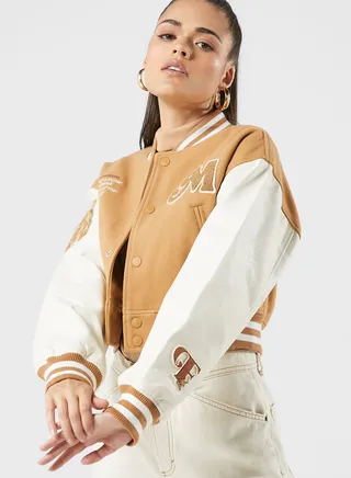 Cropped Baseball Jacket