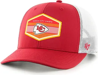 Men's '47 Brand Red Kansas City Chiefs Burgess Trucker Adjustable Hat