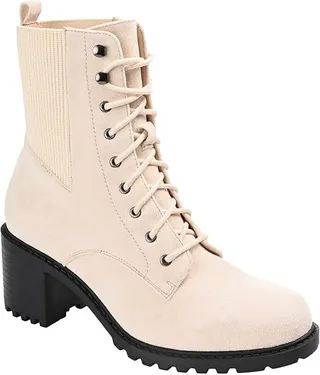 Journee Collection Tru Comfort Foam Kassia Bootie (Off-White) Women's Shoes
