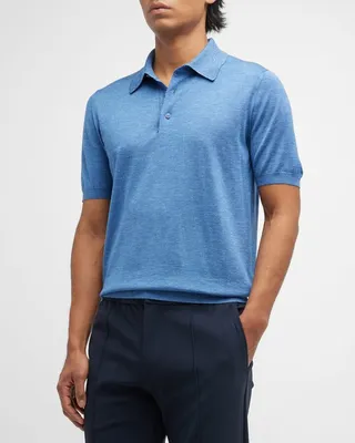 Men's Silk-Cashmere Polo Shirt