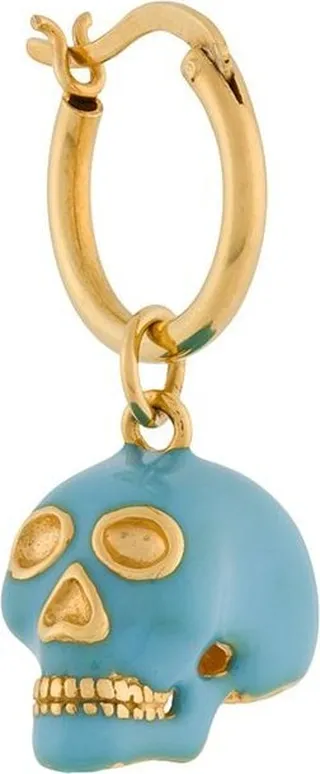 Small Skull Hoop Earring
