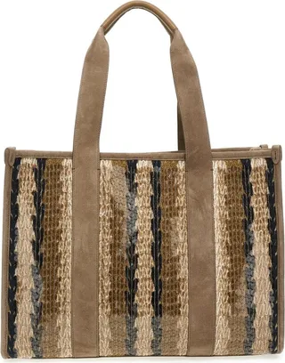 Brunello Cucinelli Python Printed Tote Bag