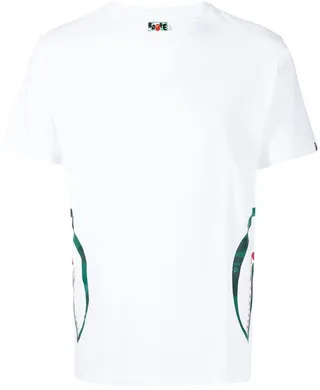 Shark camouflage-print short-sleeve T-shirt