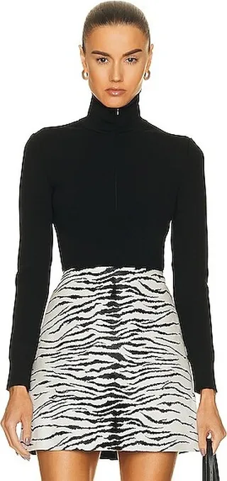 ALAÏA Minimalist Turtleneck in Black
