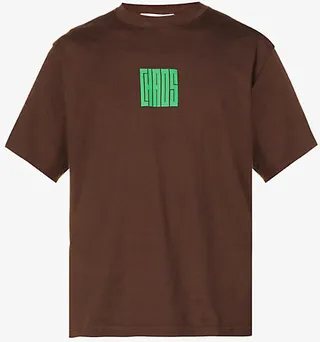 Mens Brown Chaos Crewneck Cotton-jersey T-shirt