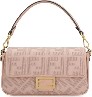 Fendi Monogram Jacquard Baguette Shoulder Bag
