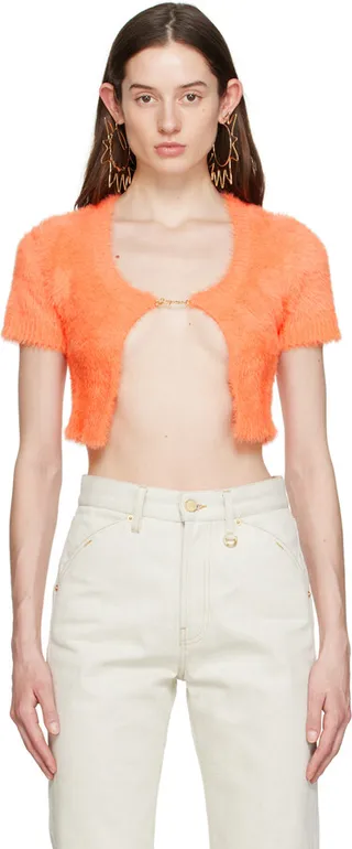 Jacquemus Orange 'La Maille Neve' Cardigan