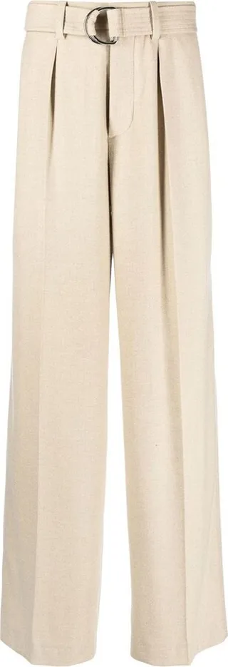 Belted Wide-Leg Trousers