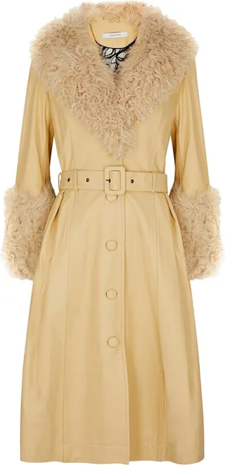 Saks Potts Foxy Shearling-trimmed Leather Coat