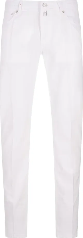 White Straight Leg Trousers