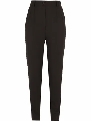 Crystal-Embellished Skinny Trousers