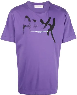Meaningful Connection spray logo-print T-shirt