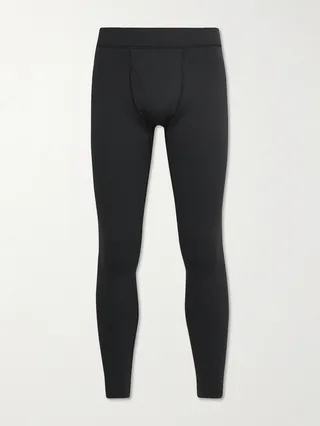 Cropped FrostKnit Stretch-Jersey Training Tights