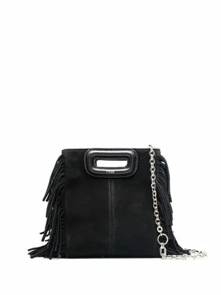 mini M suede bag