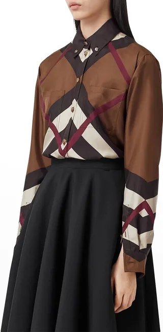 Ivanna Printed Button-Front Shirt