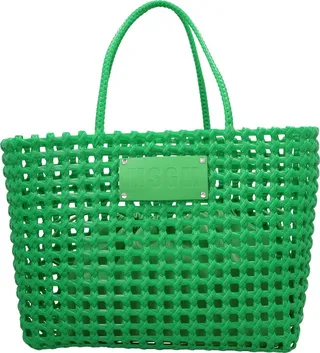 Logo Weaved Shopping Bag