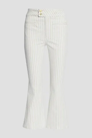 Le Hardy pinstriped high-rise kick-flare jeans