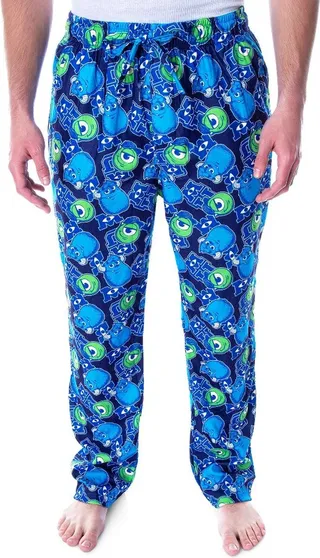 Disney Men's Monsters Inc. Monsters University Mike and Sulley Pajama Pants (XL) Blue