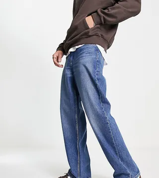 COLLUSION x014 baggy jeans in medium blue