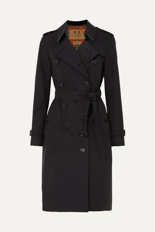 Burberry - The Kensington Long Cotton-gabardine Trench Coat - Blue