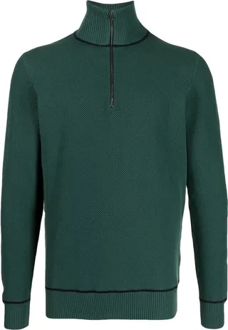 Half-Zip Cotton Jumper