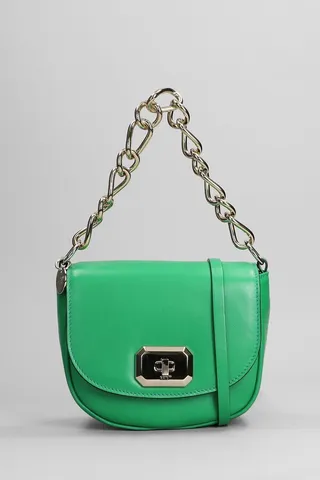 Shoulder Bag In Green Leather