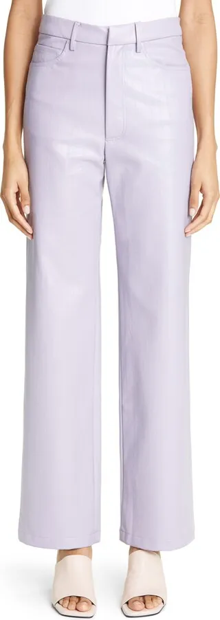 Rotie Embossed Faux Leather Wide Leg Pants