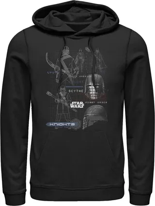 Men's Star Wars: The Rise of Skywalker Knights of Ren Warrior Pull Over Hoodie - Black - 3X Large