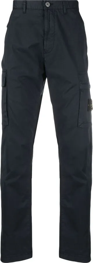 Logo-Patch Straight-Leg Trousers