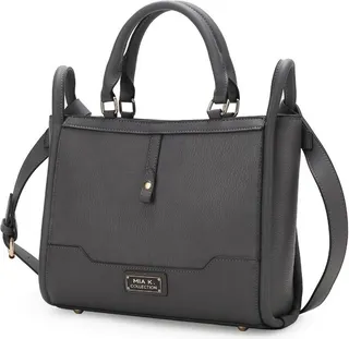 MKF Collection by Mia K Melody Vegan Leather Tote Handbag For Women's - Grey