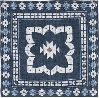 Geometric-Print Sik Pochette