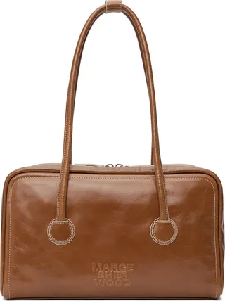 Marge Sherwood Brown Soft Boston Bag