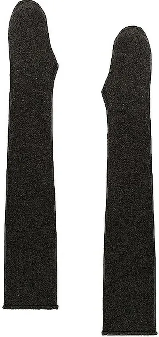 The Row Chopo Gloves in Charcoal