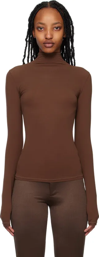 SKIMS Brown Fits Everybody Turtleneck