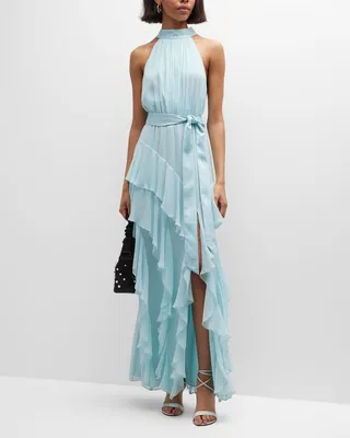 Emelia Chiffon Halter Gown