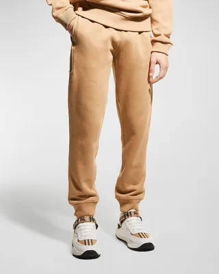 Men's Check-Panel Sweatpants