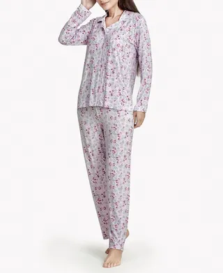 Women's Floral Notes Soft Long-Sleeve Pajama Set