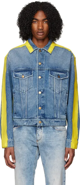 Moschino Blue Paint Denim Jacket
