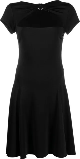 Keyhole-Neck Mini Dress