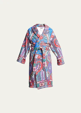 Men's Paisley Cotton Robe
