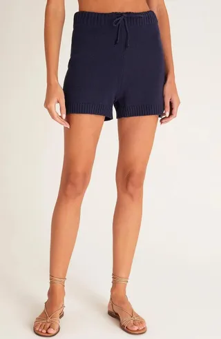 Terrace Sweater Shorts in Captain Navy