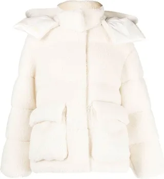 Arrows fleece-texture puffer jacket