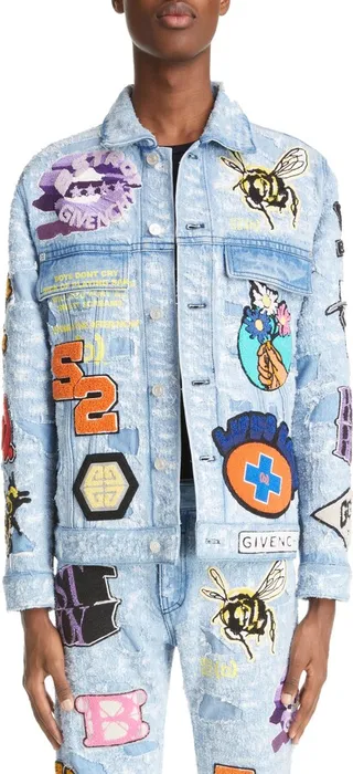 x Bstroy Patches Destroyed Denim Jacket