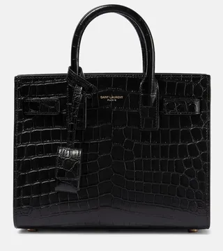 Sac De Jour Nano croc-effect leather tote bag