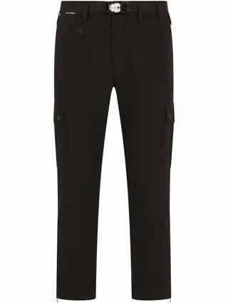 Cropped Straight-Leg Trousers